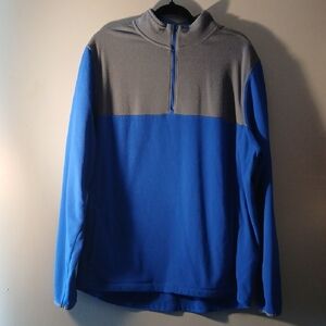 Under Armour Fleece Pullover Shirt Blue Gray Size XL